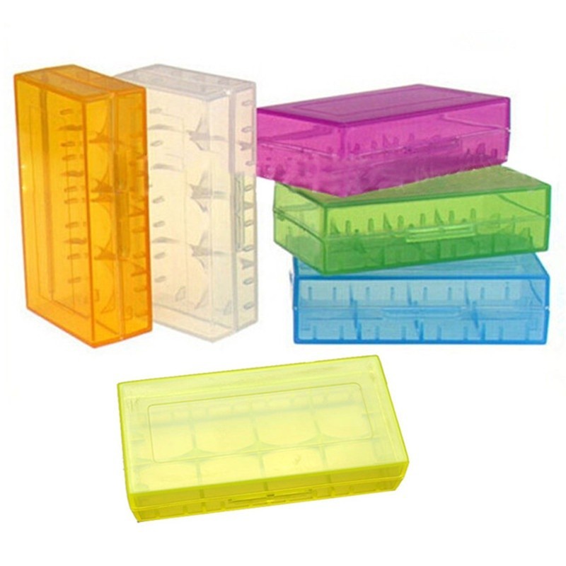 ☏最新彩色電池座盒硬塑料收納盒蓋適用於 18650 CR123A 16340 電池收納盒容器