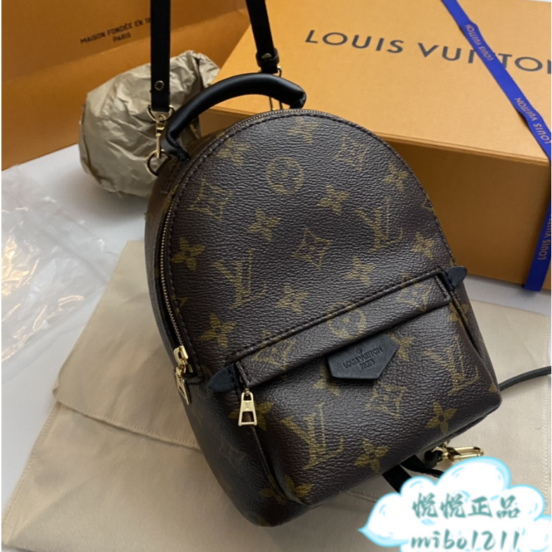 全新二手LV M44873 全新品 老花迷你後背包 小書包 mini雙肩包 老花