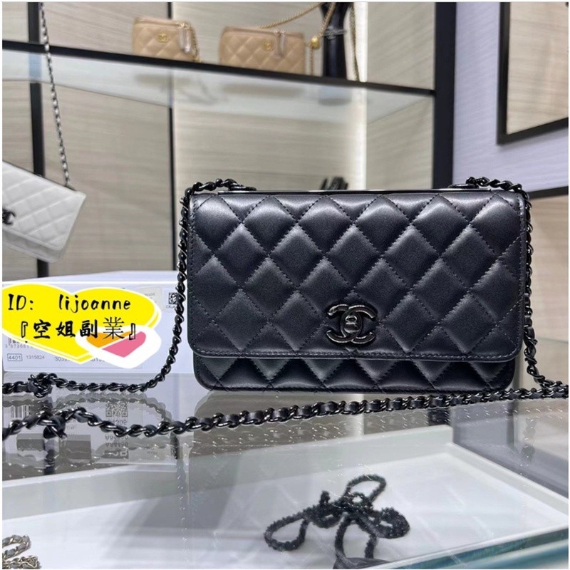 嚴選專櫃全新 香奈兒 Chanel trendy cc mini woc so black 鏈條包 斜背包 正品