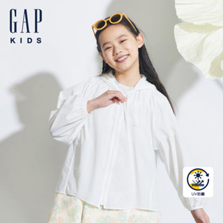 Gap 女童裝 Logo防曬印花連帽外套-白色(890475)