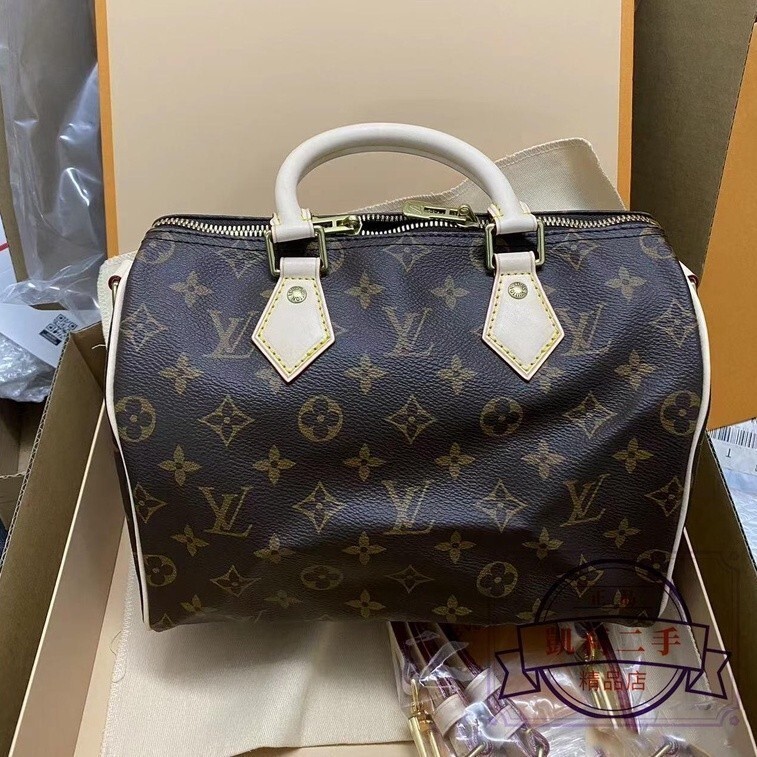 二手 LV 路易威登 M41113 Speedy 25 肩帶款 波士頓 枕頭包 手提包 斜背包 現貨