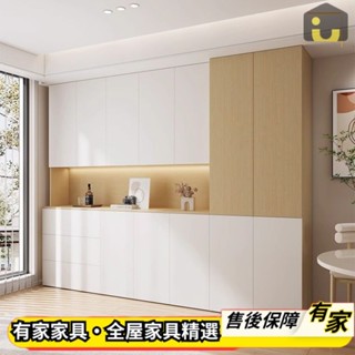 🏡有家傢俱🏡 客製化 靠牆餐邊櫃 高櫃一體組合收納櫃 客廳酒櫃 帶抽屜茶水櫃 儲物櫃 實木系統櫃 頂櫃 落地櫃 置物櫃