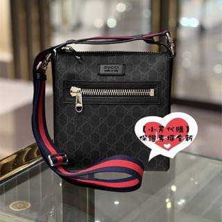 精品 Gucci 古馳 ‎523599 黑色GG Supreme 小型郵差袋 斜挎包 單肩包 斜背包