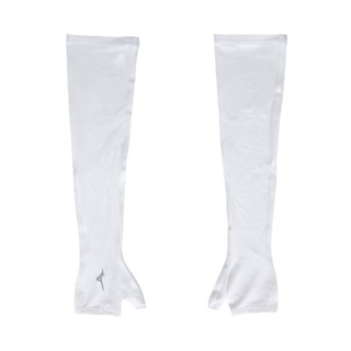 MIZUNO 半掌式運動袖套(台灣製 吸濕排汗 抗UV 防曬 單車 臂套 美津濃「32TYBG0201」 白