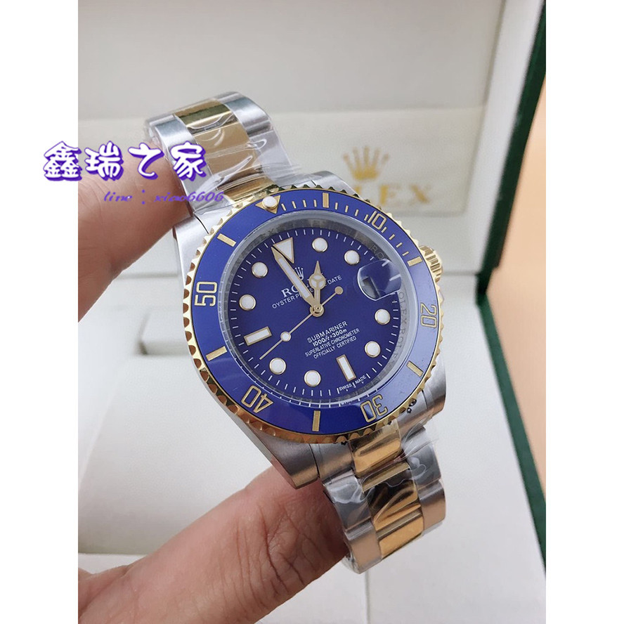 ROLEX 勞力士 男生機械錶 ROLEX DAYTONA 藍水鬼邊金