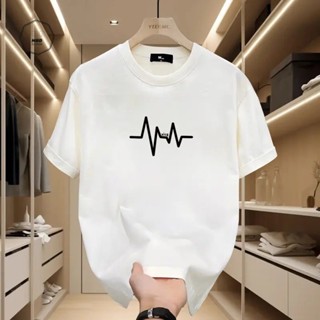 臺灣出貨重磅純棉T恤 男士ins潮牌 純棉半袖衣服 2024年新款 時尚 潮流 前衛 圓領 短袖 美式