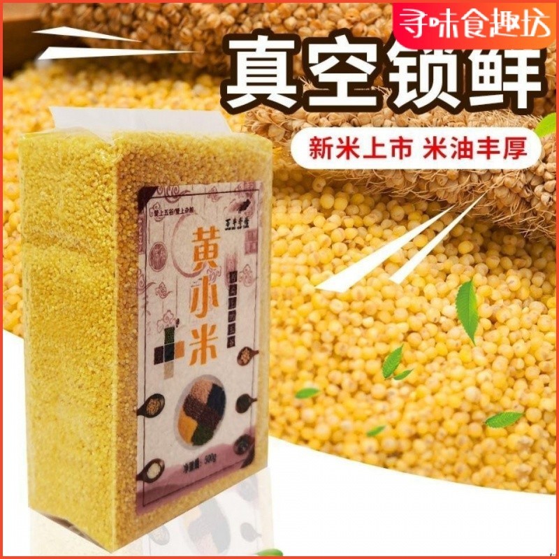 食趣坊 【臺灣熱銷】黃小米 新鮮小黃米 真空獨立包裝 農傢小米粥 月子米食用 雜糧