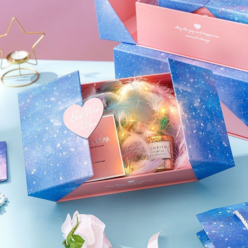 禮物盒高級小眾大號空盒生日伴手禮星空新款精致包裝盒送男友女友