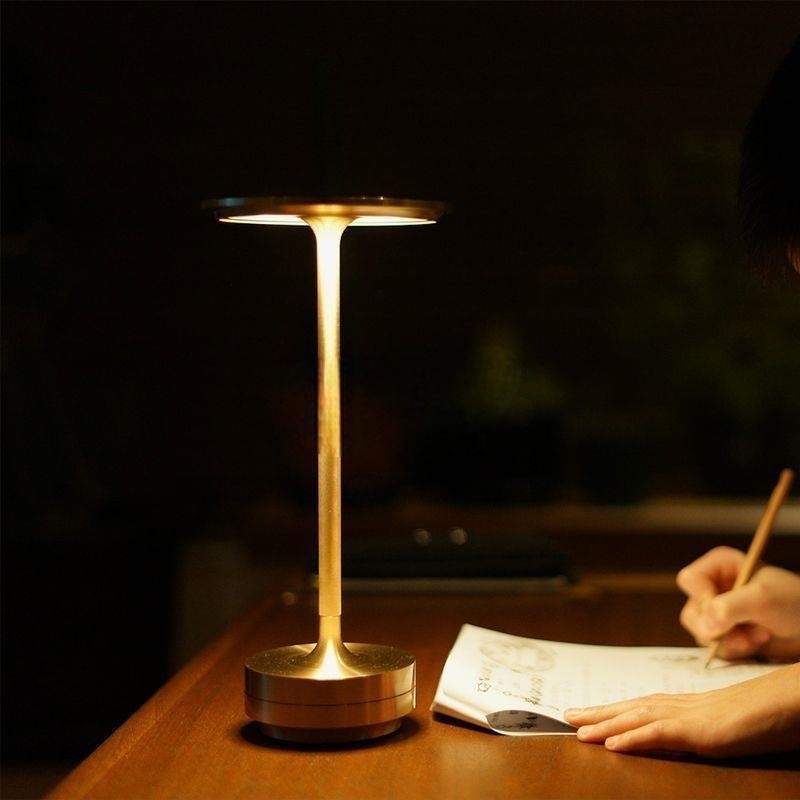 日本ambientec觸摸臺燈便捷充電金屬輕奢床頭餐廳酒吧氛圍感桌燈