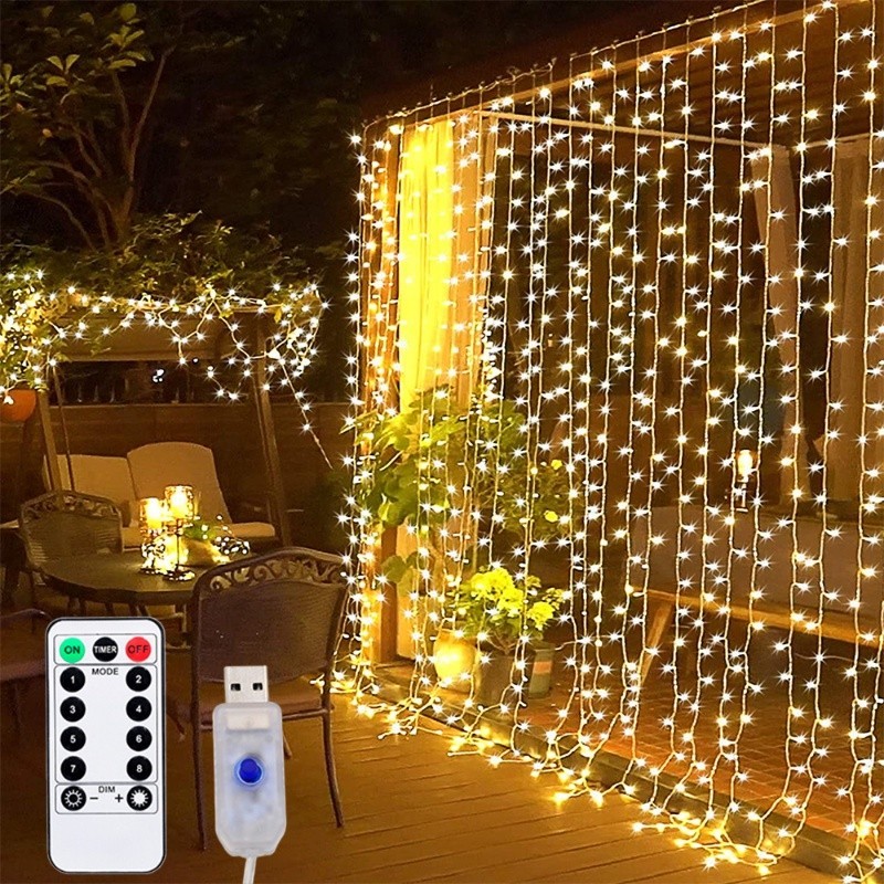 丸子精選New String Lights Curtain Light 2023 Led Christmas Light