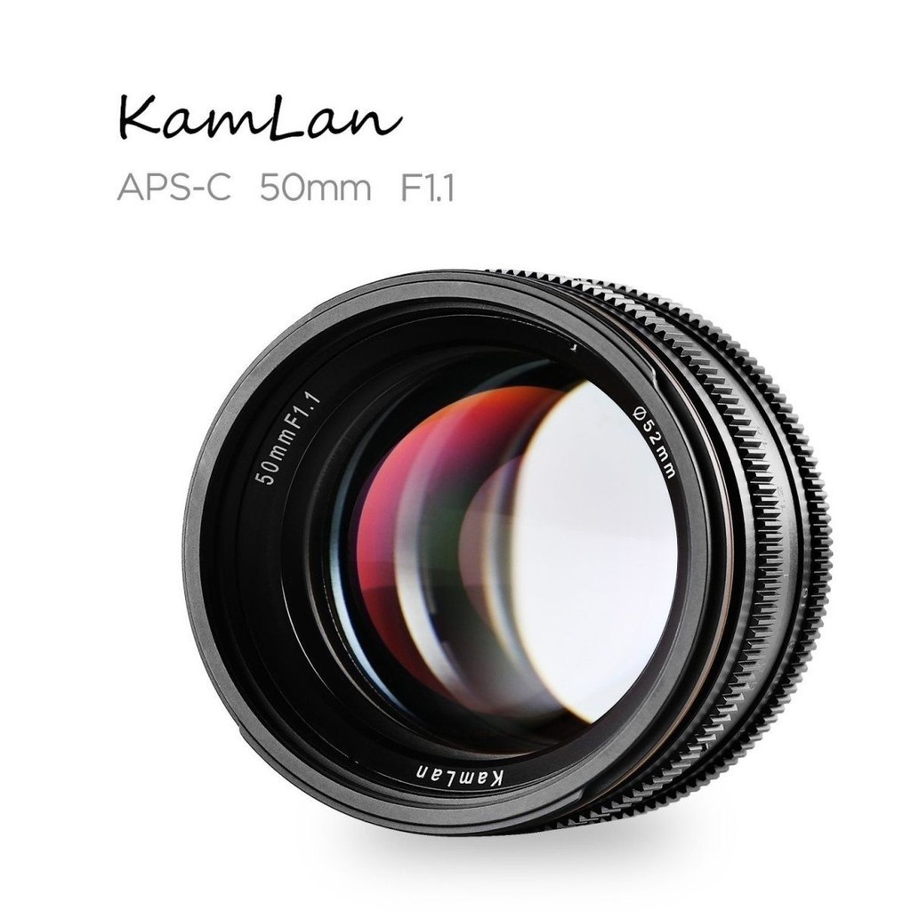 大光圈 鏡頭 kamlan 50mm f1.1大光圈人像適用于索尼E/富士/m43口手動微單鏡頭