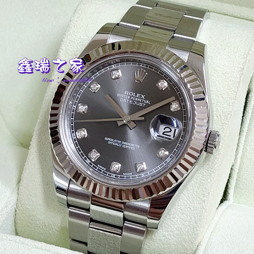 ROLEX 勞力士 116334 十鑽時標灰面 2015年 fb搜尋 個人藏錶 臺南二手錶 126334