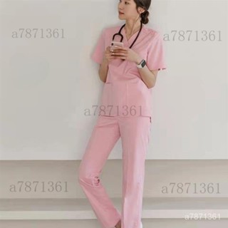 💗刷手服女 短袖彈性透氣制服 護士服 褲裝醫生服 護理服 藥師服 藥房門診口腔牙科眼科醫院工作服短袖 醫師服護師服手術服