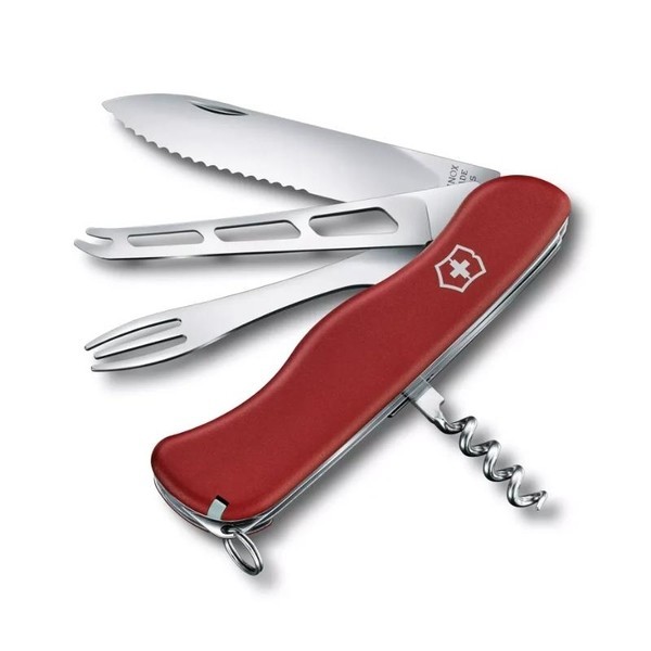 【Victorinox 瑞士維氏】瑞士刀 CHEESE MASTER 起士刀 7用刀 111mm-紅(0.8313.W)
墊腳石購物網