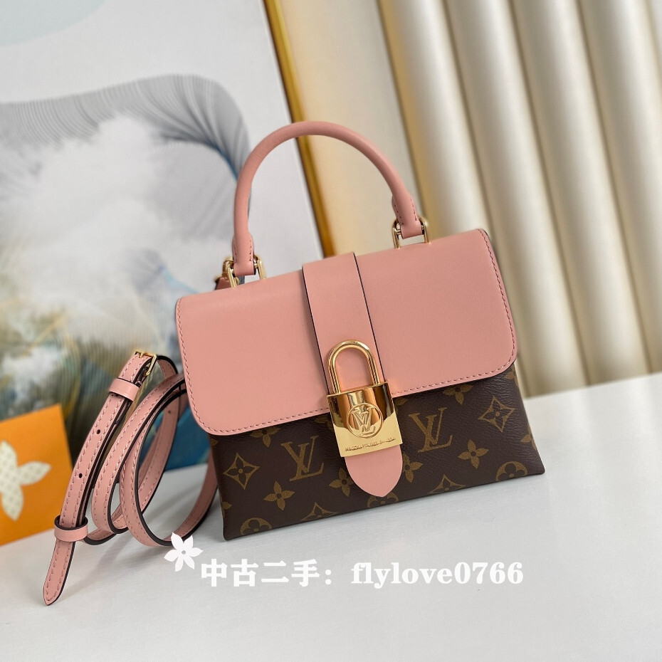 全場免運 LOUIS VUITTON 路易威登 Locky BB LV鎖頭包/手提包/肩背包/斜跨包 M44080