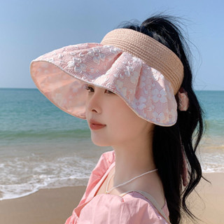 [Jaylee]夏季遮陽帽紫外線帽防遮臉空頂太陽帽子涼帽時尚夏天貝殼網紅防曬帽子