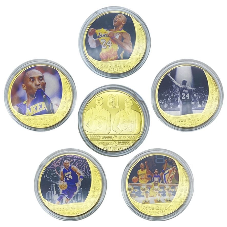 &amp;熱賣精品&amp;籃球NBA明星科比紀念幣 黑曼巴Kobe Bryant金幣週邊手辦硬幣收藏