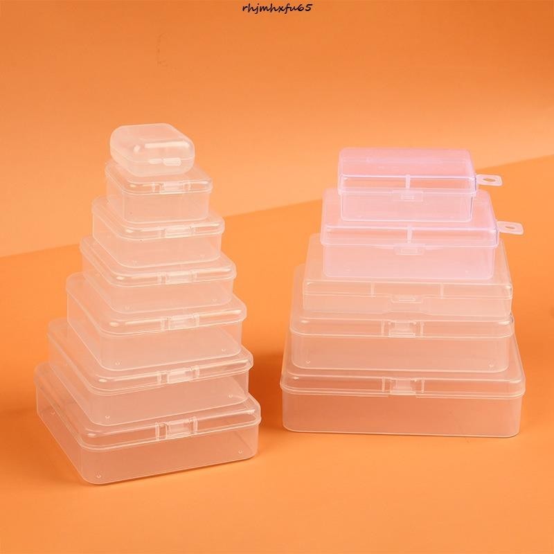 現+免運🚀長方形 正方形透明塑膠小方盒耳塞盒飾品收納盒零配件盒首飾串珠盒漁具盒