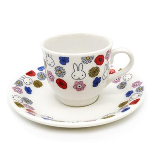 小哲日貨🕊️ 質感瓷器｜日本米飛兔Miffy陶瓷咖啡杯盤2件組/可愛下午茶禮物餐具組日本製