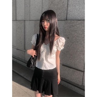 Codibook｜韓國 anyonemore 泡泡袖抽褶短袖襯衫 2色［預購］短袖上衣 女裝