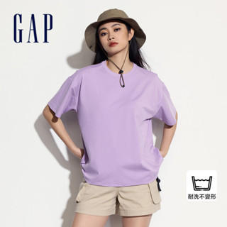 Gap 女裝 Logo圓領短袖T恤-紫色(476718)