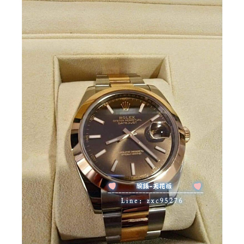 勞力士 126301 永恆玫瑰金 Datejust Rolex 巧克力面盤腕錶
