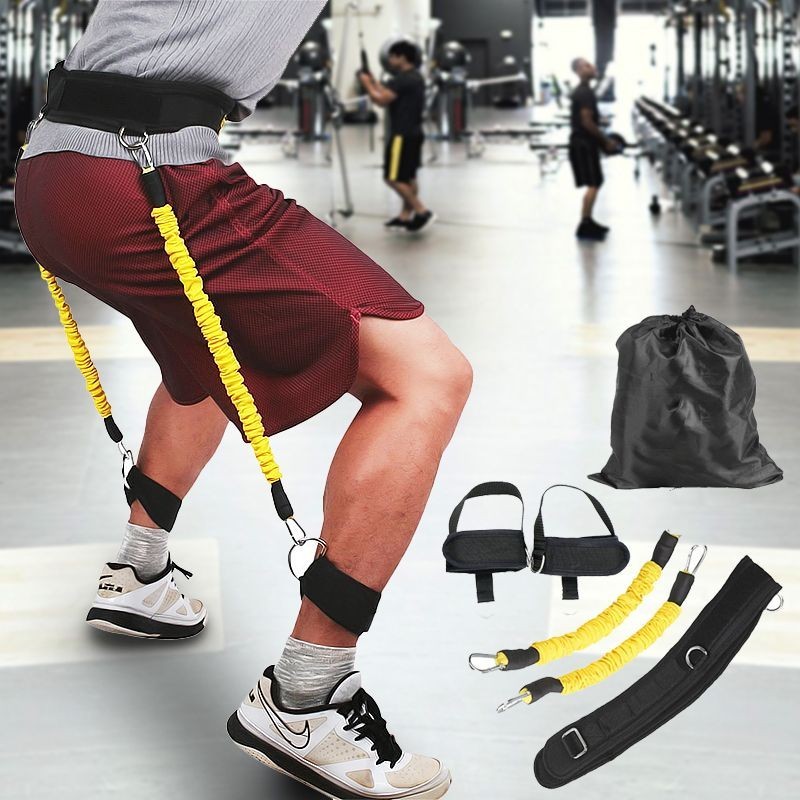 【健身器材】腿部彈跳訓練器拉力繩籃球排球網球彈力繩訓練器深蹲拉力器阻力器 運動健身 運動燃脂