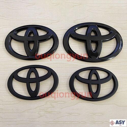 適用於免拆 豐田黑色車標Rav4 Altis VIOS WISH Camry YARIS Sienta方向盤標 中網車前