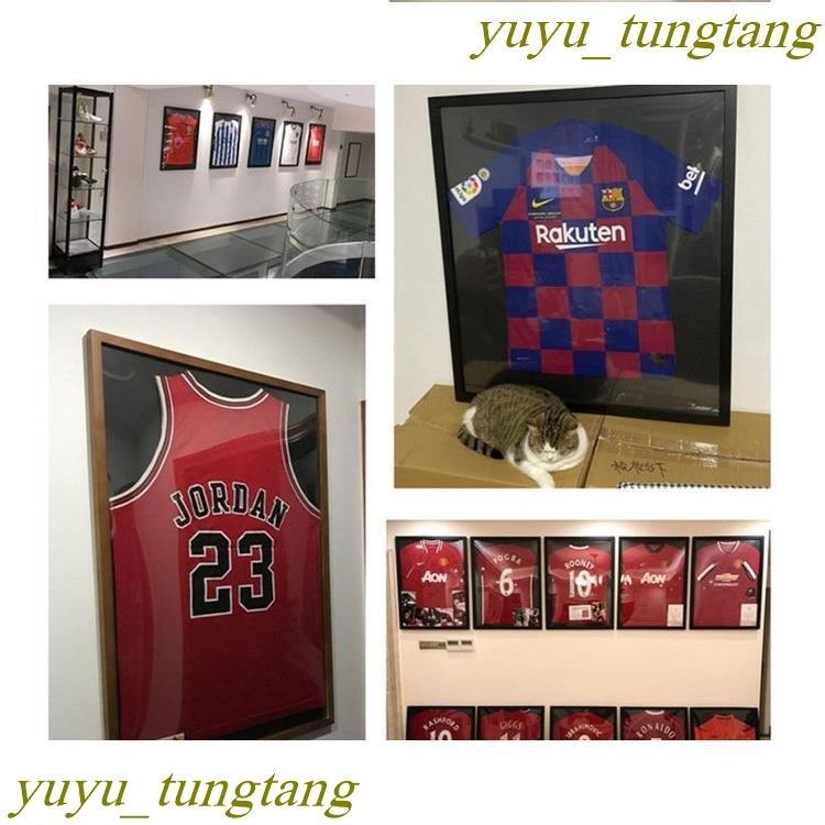 梅西足球籃球簽名NBACBA球衣相框裝裱收藏展示衣服框畵框掛墻定做 球衣框 裱裝 相框掛牆 球衣裱框 收藏框 展示框架