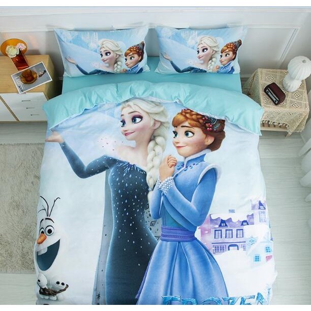 床包四件組 卡通床包 兒童床包 冰雪奇緣四件組 艾莎女王四件組 單人/雙人/加大床包 床單 保潔墊 枕頭套 床墊