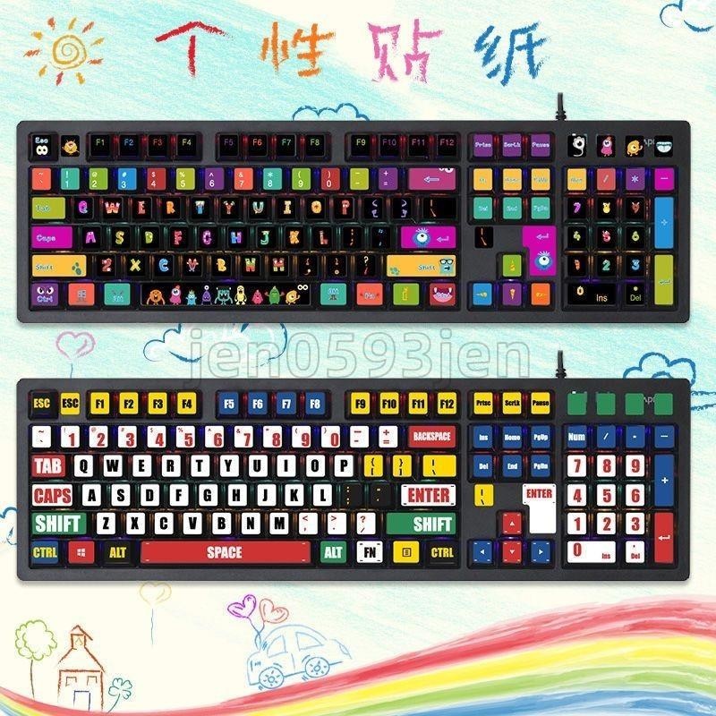 優品💯⋞鍵盤貼紙⋟K835羅技K845臺式電腦鍵盤貼紙按鍵貼個性女生粉色裝飾訂製中國風