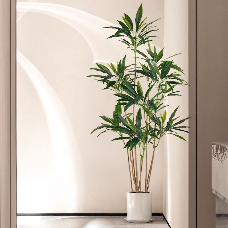 天鵝絨仿真綠植室內客廳仿生花假植物輕奢大型落地盆栽擺件裝飾樹