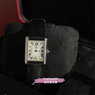Cartier 卡地亞 Tank solo系列 小號 精鋼白盤真皮錶帶 石英腕表 女 WSTA0030 女生手錶 腕錶