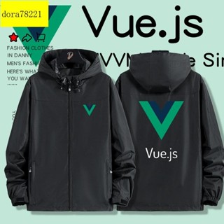極客vue.js程式員衣服it計算機前端web框架周邊沖鋒衣男夾克外套【精品服飾】