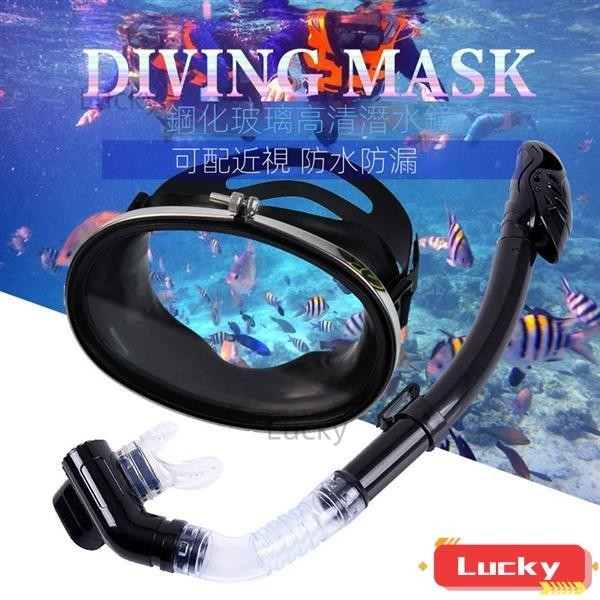 【優選】成人潛水鏡套裝全半乾式呼吸管近視面罩裝備浮潛二寶大框護目眼鏡jghty LWNw