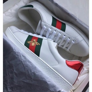 二手正品 GUCCI ACE系列 Bee embroidered sneaker 蜜蜂鞋 男女 小白鞋