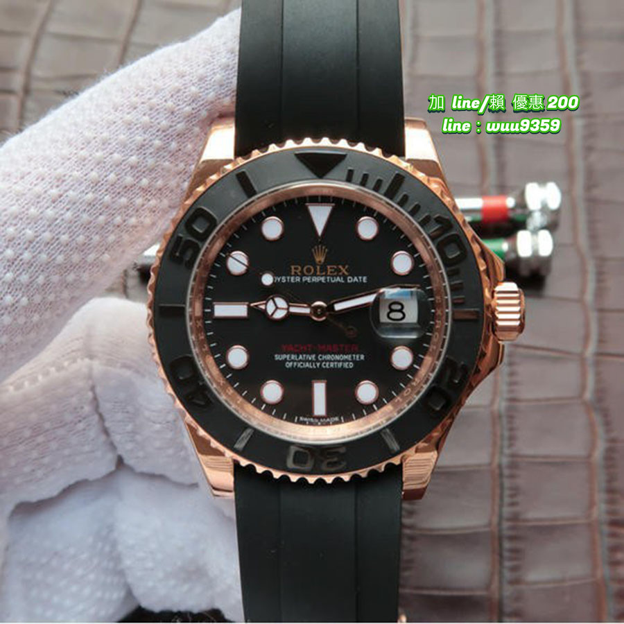 Rolex 勞力士 玫瑰金 遊艇 40mm 3135 橡膠錶帶 機械錶 男士腕錶