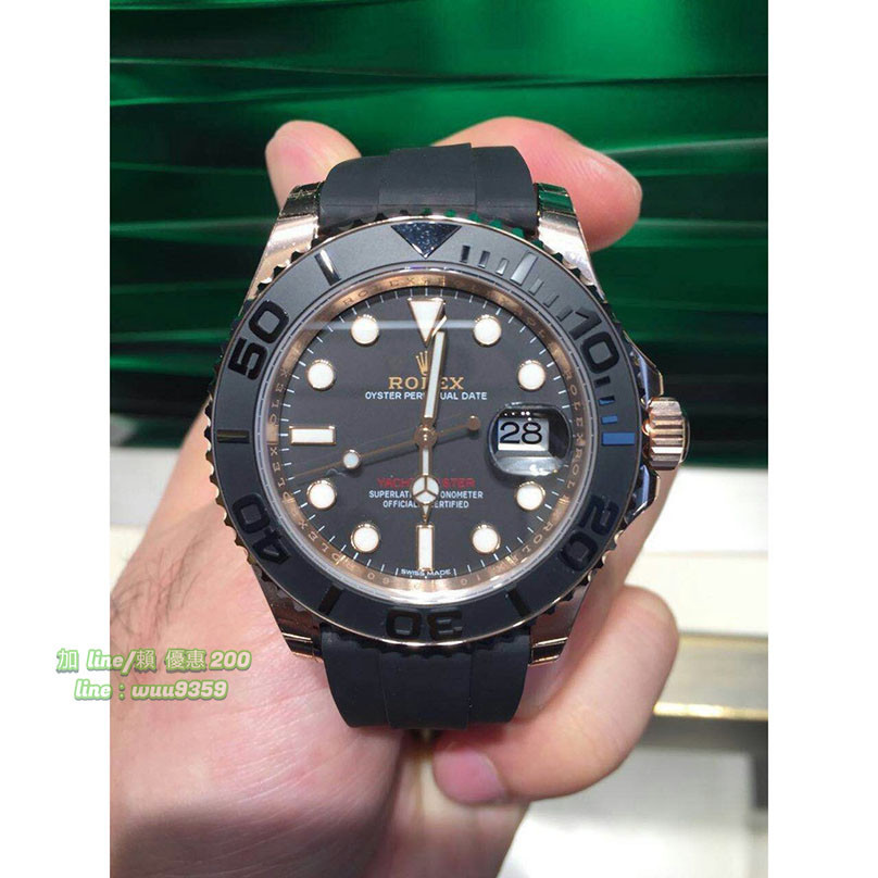 勞力士 Rolex 遊艇名仕男士商務機械錶 116655 玫瑰金殼黑面 MK 范思哲 IWC AP手錶