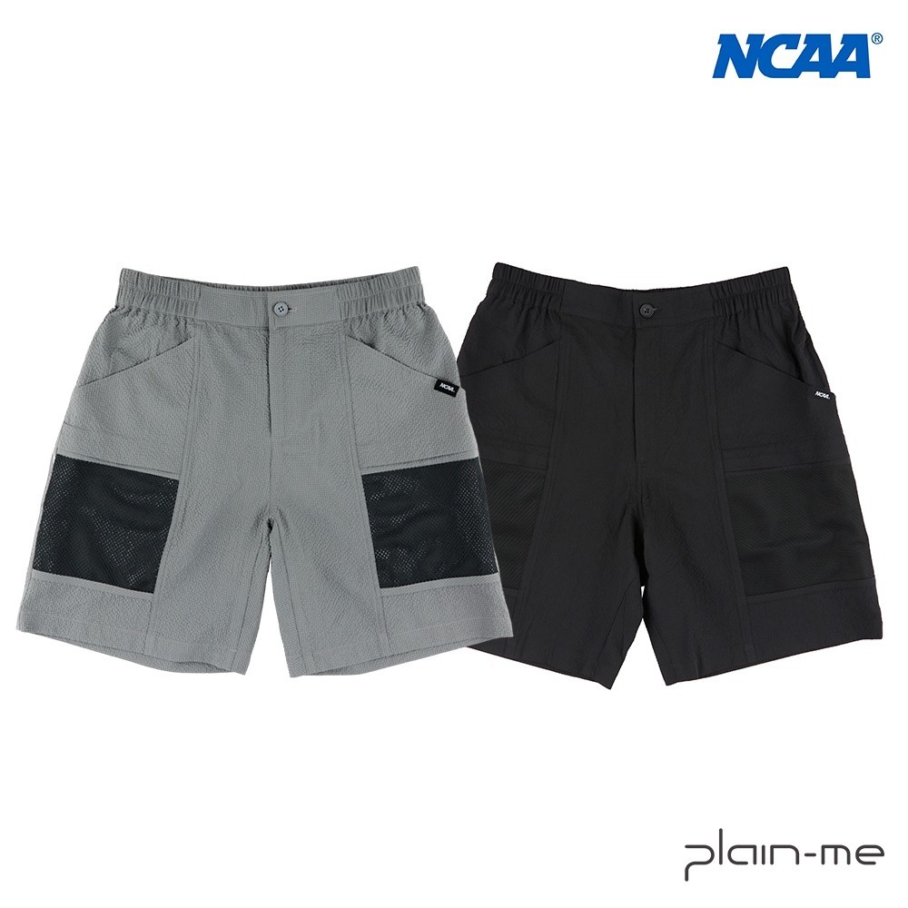 【plain-me】NCAA 中性網布拼接短褲 NCAA1710-241 &lt;男女款 休閒短褲&gt;