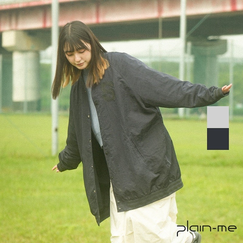【plain-me】SAAKO S LOGO 長版棒球鋪棉外套 SAA1110-242 &lt;女款 外套 鋪棉 長袖&gt;