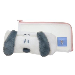 【現貨】小禮堂 Snoopy 史努比 絨毛造型吸水髮帶附收納帶 (大臉款)