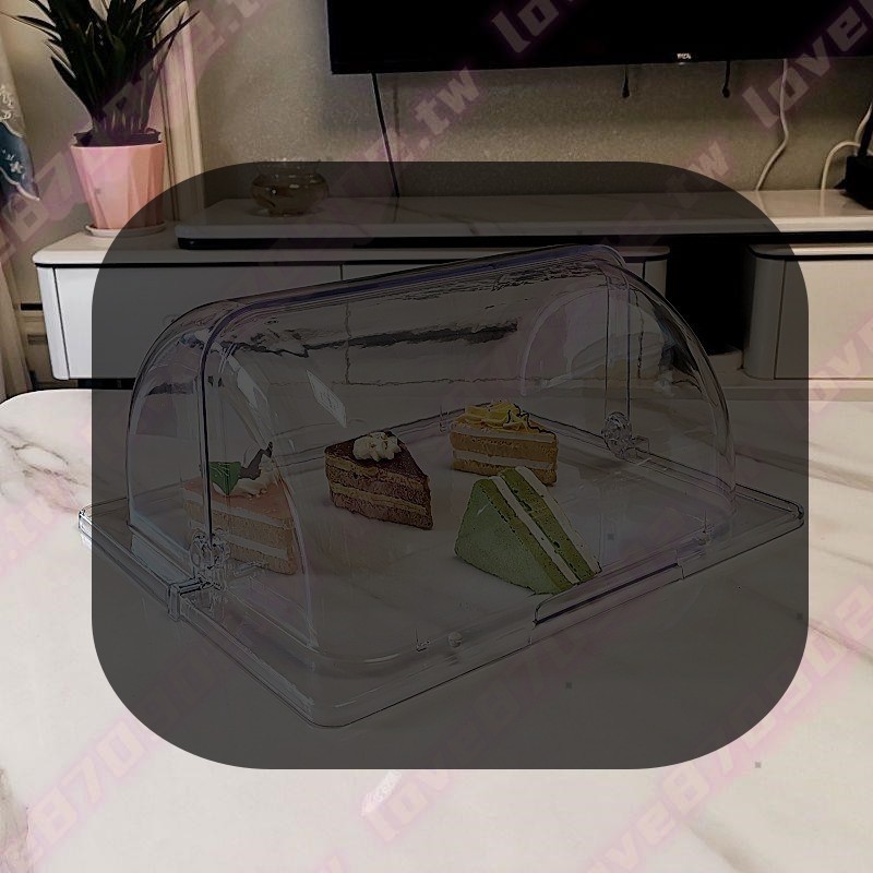 透明長方形餐蓋保鮮蓋菜蓋蛋糕面包蓋罩烤盤罩塑料形蓋子蓋-5W