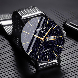 Yelly's~Shop瑞士品牌全自動機芯錶男士日厤指針精鋼鋼鏡子國産腕錶非機械男錶