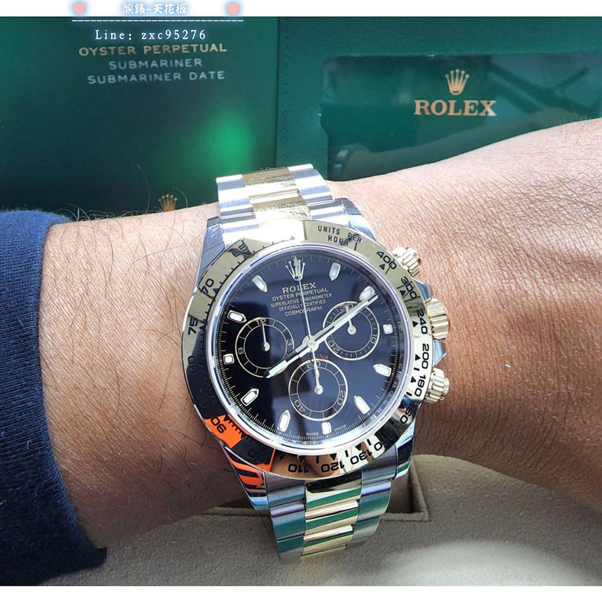 Rolex 勞力士 迪通拿 Daytona 116503 半金 黑面 40Mm 22年 盒單全 全新腕錶
