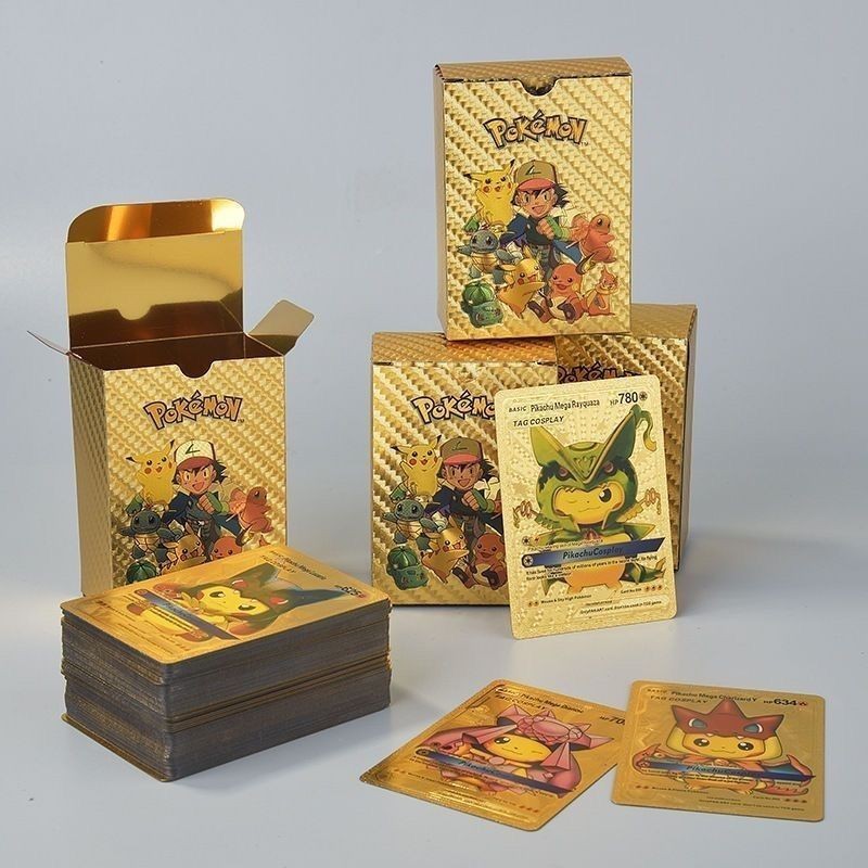 皮卡丘卡片寶可夢卡片神奇寶貝卡55張寵物小精靈卡牌批發零售