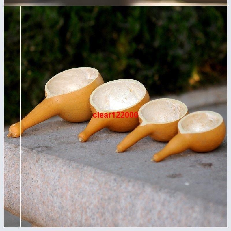 shy勺子多用長柄老式器皿裝飾品淘米葫蘆瓢水瓢天然家用小號瓢兒木瓢