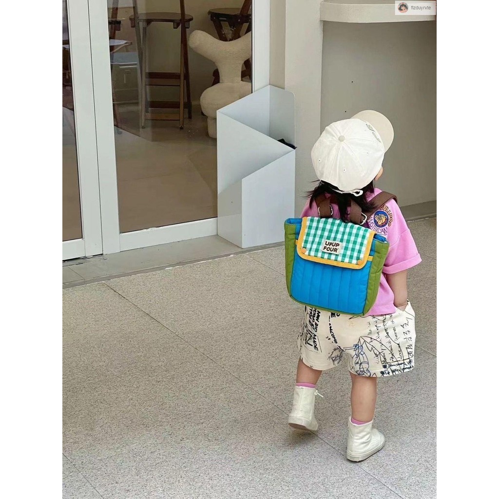 兒童後背包 書包 原創自制韓國ins兒童雙肩包絎縫親子包幼兒園寶背包大容量開學包