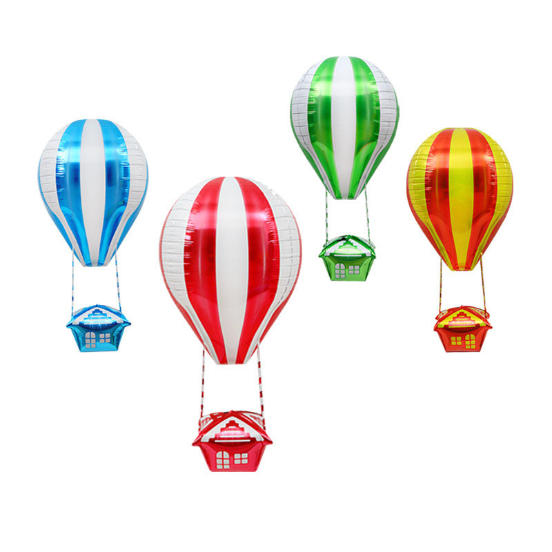 🎈【 熱氣球氣球 4D立體】 現貨 大嘜氣球工廠🎈飛行滿屋 卡通 造型 氣球 玩具 拍照道具 生日 派對 裝飾 佈置