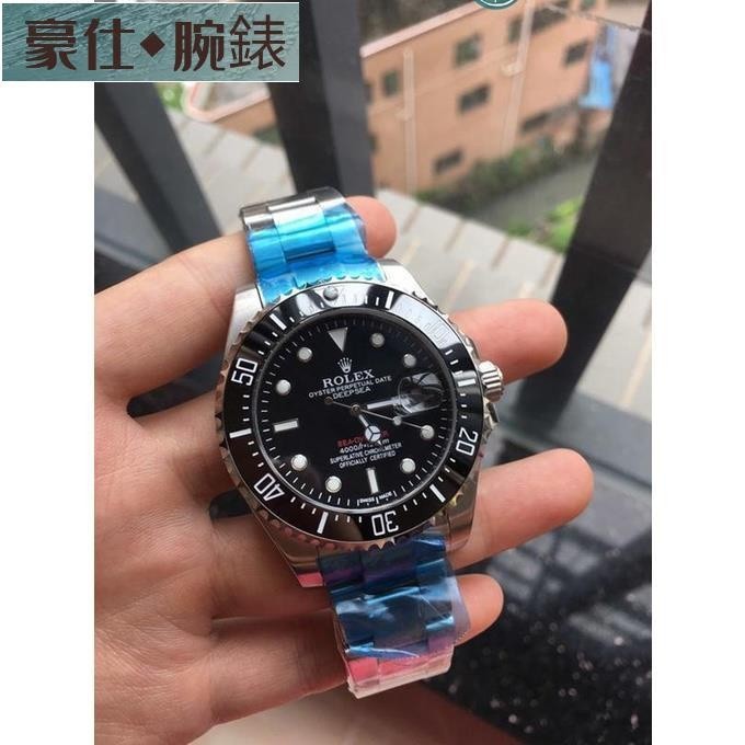 高端 錶帶 黑面小鬼王 勞力士手錶 ROLEX-DEEPSEA系列腕錶 116660-98210 自動機械男表