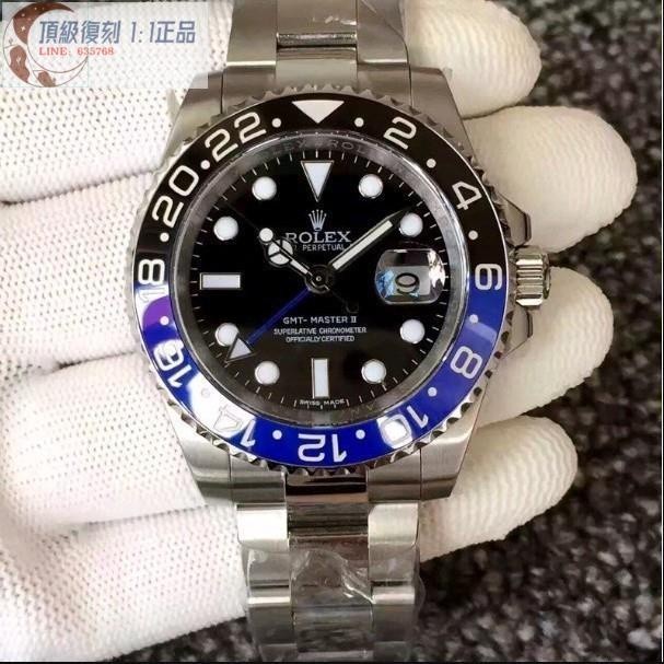 高端 ROLEX勞力士GMT藍黑框116710BLNR陶瓷圈11671男士手錶